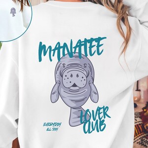 Cozy Manatee Sweater Mermaidcore Ocean Inspired Style Shirt Manatee Shirt Coconut Girl Save the Ocean Animals Beachy Sweater Comfort Colors