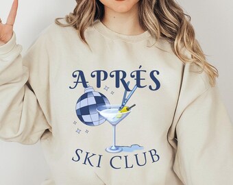 Apres Ski Sweater Sweatshirt Ski Trip Bachelorette Outfit Trendy Dirty Martini Retro Disco Ball Old Money Aesthetic Outfit Winter Apparel
