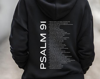 Psalm 91 Bible Verse Sweatshirt Christian Crewneck Vintage Faith Based Christian Clothes Aesthetic Eagle Indie Christian Streetwear