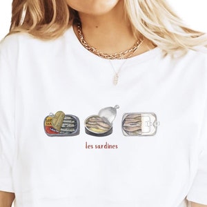 Sardine Shirt Tinned Fish French Shirt Tomato Girl Summer Coastal Granddaughter Downtown Girl Ocean Inspired Style Comfort Color Plus Size