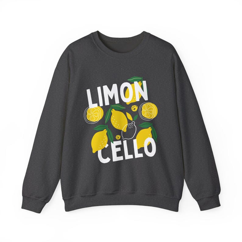 Limoncello Sweatshirt Sweatshirt Tomato Girl Summer Crewneck Coastal Inspired Lemon Shirt La Dolce Vita Italy Amalfi Coast Shirt Plus Sizing Dark Heather