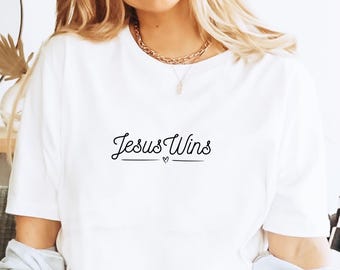 Jesus Wins T-shirt Faith Based Election Tee Christian Gift Shirt Religious God Apparel Jesus Wins Shirt Christian Gift Christian gift wife