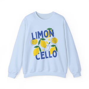 Limoncello Sweatshirt Sweatshirt Tomato Girl Summer Crewneck Coastal Inspired Lemon Shirt La Dolce Vita Italy Amalfi Coast Shirt Plus Sizing Light Blue