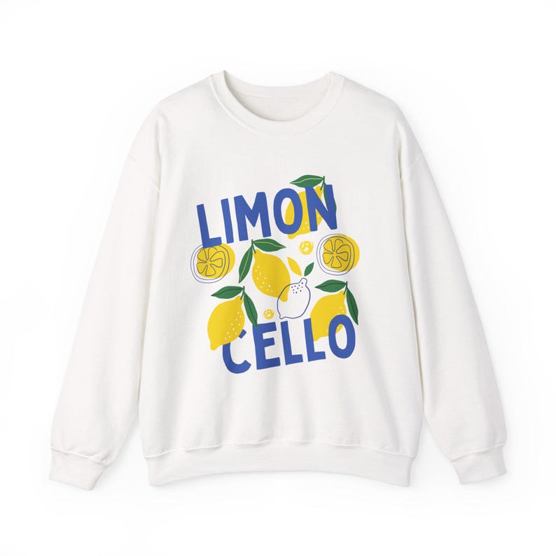 Limoncello Sweatshirt Sweatshirt Tomato Girl Summer Crewneck Coastal Inspired Lemon Shirt La Dolce Vita Italy Amalfi Coast Shirt Plus Sizing White