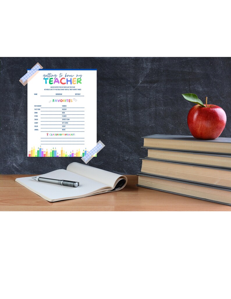All About My Teacher, Getting to Know My Teacher, Meet the Teacher ...