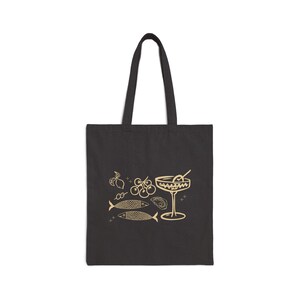 Sardines Tote Bag, Fish Aesthetic Gift, Canvas Market Shopper, Dirty Martini Brine, Oysters Tomato, Downtown Girl image 3
