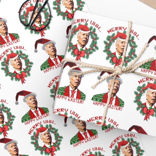 anti biden wrapping paper, joe biden wrapping paper, prank gift wrap, funny gift wrap, lets go brandon, fjb paper, merry easter biden