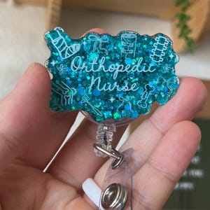 Coquette Orthopedics badge reel, ortho badge reel, gift for ortho nurse, funny ortho badge reel, tibia bone badge reel, Orthopedist Badge
