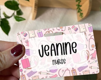 Custom ER Badge Name Tag, Personalized Name Tag, NICU Nurse Badge Accessory, Pediatric Unit Badge Backer, Icu Nursing Rn Pa Ma CCRN
