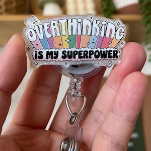 Mental Health Badge Reel, Psych Nurse Badge Reel, Social Worker Badge Reel, Anxiety Badge Reel, Overthinking is my superpower, ER Nurse, CMA