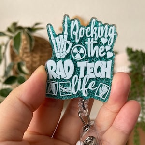 Rad Tech badge reel, MRI Badge Reel, CT tech badge reel, xray badge reel, xray tech gift, Radiology Technologist badge reel, Rad to the Bone