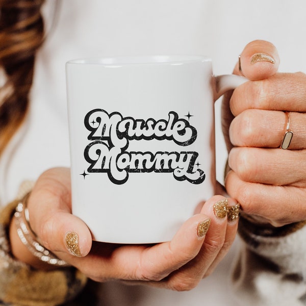 powerlifting mug, muscle mommy mug, gift for powerlifter, powerlifting gift idea, powerlifting mom, powerlifting PR mug, gym coffee mug