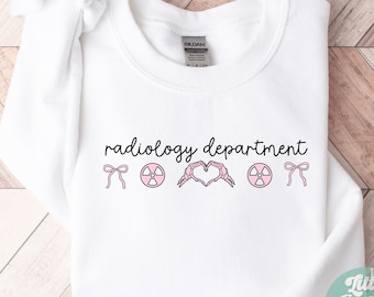 Xray Tech Sweatshirt Coquette Radiology Sweater Gift for CT Technologist Grad Rad Tech Sweatshirt Xray Crewneck X-Ray Tee MRI Tech