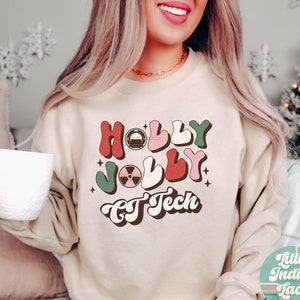 Christmas CT Tech Sweatshirt, Rad Tech Sweater, Xmas Radiology Crewneck, Ct Technologist Sweater, Gift for CT Tech, Catscan Tech, Cat scan