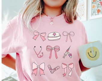 Coquette RN Comfort Colors Shirt, Nurse Graduation Gift, Pediatric Nurse Shirt, NICU Nurse Shirt, Icu Rn, ER Nurse Tee, Nurse Practitioner