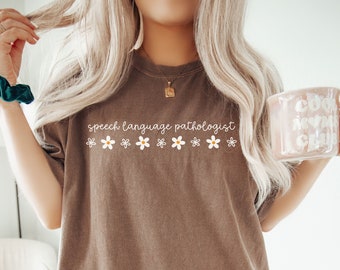 SLP Comfort Colors Shirt Gift for Speech Pathologist Minimal Unisex Crewneck Future Speech Therapist Team TShirt SLPA Tee Speech Therapy