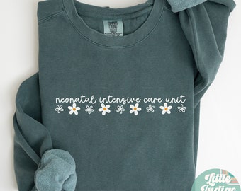 NICU RN Sweatshirt Comfort Colors Neonatal Nurse Retirement Gift Neonatal Icu Sweater Minimal Nicu Crewneck Neonatal Nurse Practitioner
