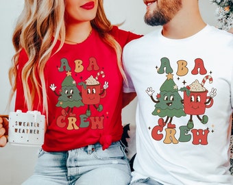 ABA Christmas Shirts Groovy ABA Therapist T-Shirt ABA Supervisor shirt Applied Behavior Analysis Therapist Tee Gift for Aba Therapy