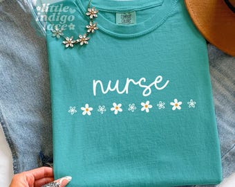 Minimal Nurse Shirt Comfort Colors Nurse Tee Aesthetic RN Shirt Registered Nurse Gift Nursing School Graduation Tee LPN LVN
