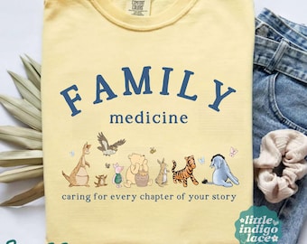 Family Medicine Shirt Comfort Colors, Storybook Bear Primary Care Tee, Family Doctor Gift, FM Physician Nurse Practitioner Top, MA PA