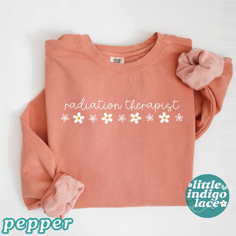 Radiation Therapist Sweatshirt Comfort Colors Radiation Therapy Sweater Gift for Radiation Therapist Grad Minimal Radiation Nurse Sweater image 5