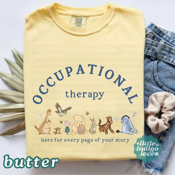 Occupational Therapy Shirt Comfort Colors, Storybook Theme OT Tee, Pediatric Occupational Therapist Gift, Therapy Clinic Top