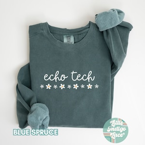 Cardiac Sonographer Sweatshirt Comfort Colors, Echocardiography Technician Sweater, Echo Tech Sweatshirt, Cardiac Sonography Sweatshirt