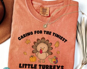 NICU Thanksgiving Shirt, Comfort Colors Neonatal Intensive Care Unit Tee, Pumpkin NICU Nurse T-Shirt, Fall NICU Staff Top, Neonatal Rn Gift