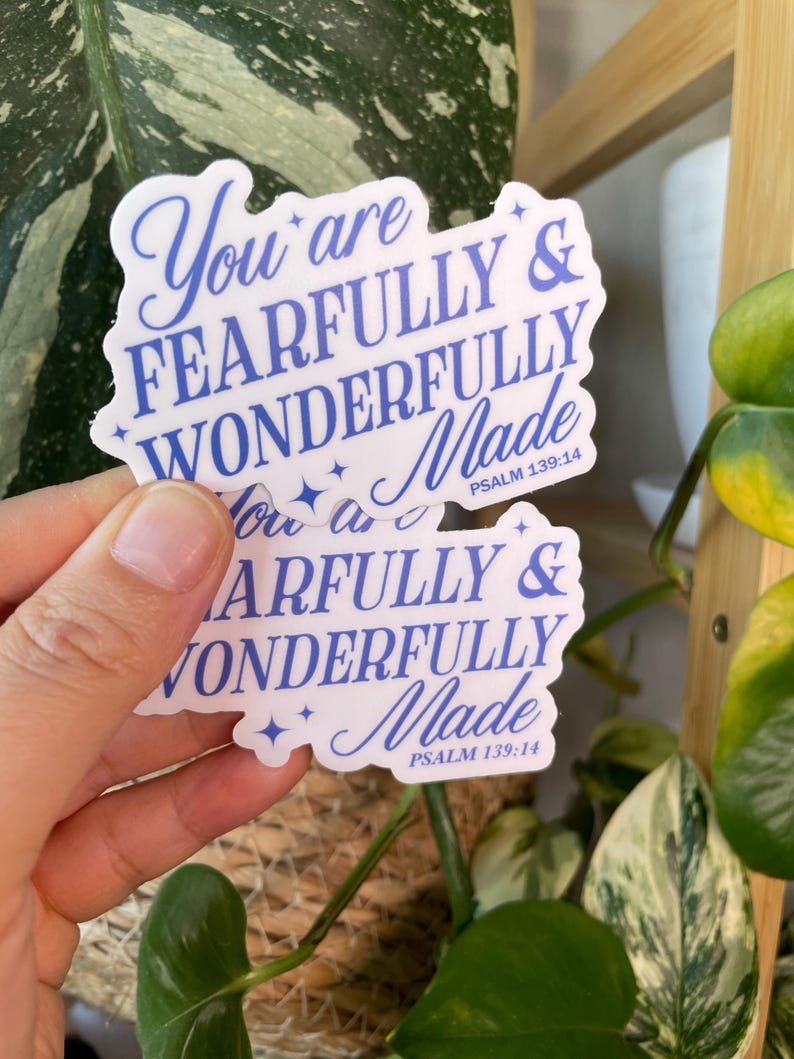 Christian Stickers, Waterproof sticker for Bible, Jesus Sticker, Faith Scripture Sticker, Bible Verse Sticker for Laptop Tumbler, Pslam 139 image 6