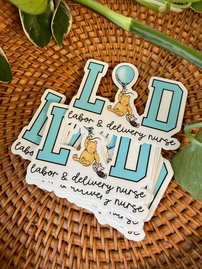 Pooh Labor and Delivery Nurse Sticker Cute L&D Nurse Sticker Pink ...