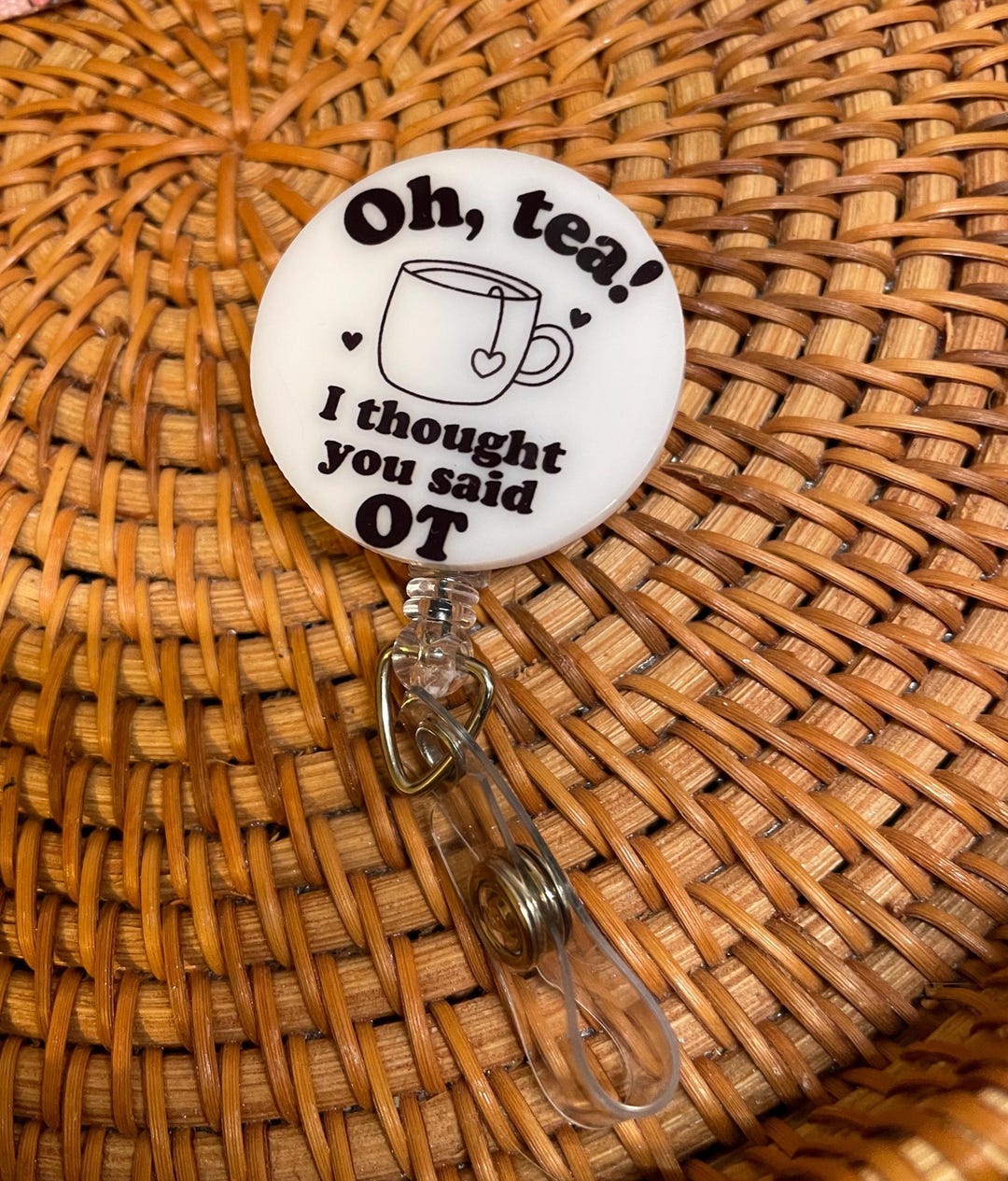 Funny OT Badge Reel, Gift for Occupational Therapist, COTA Badge Reel ...