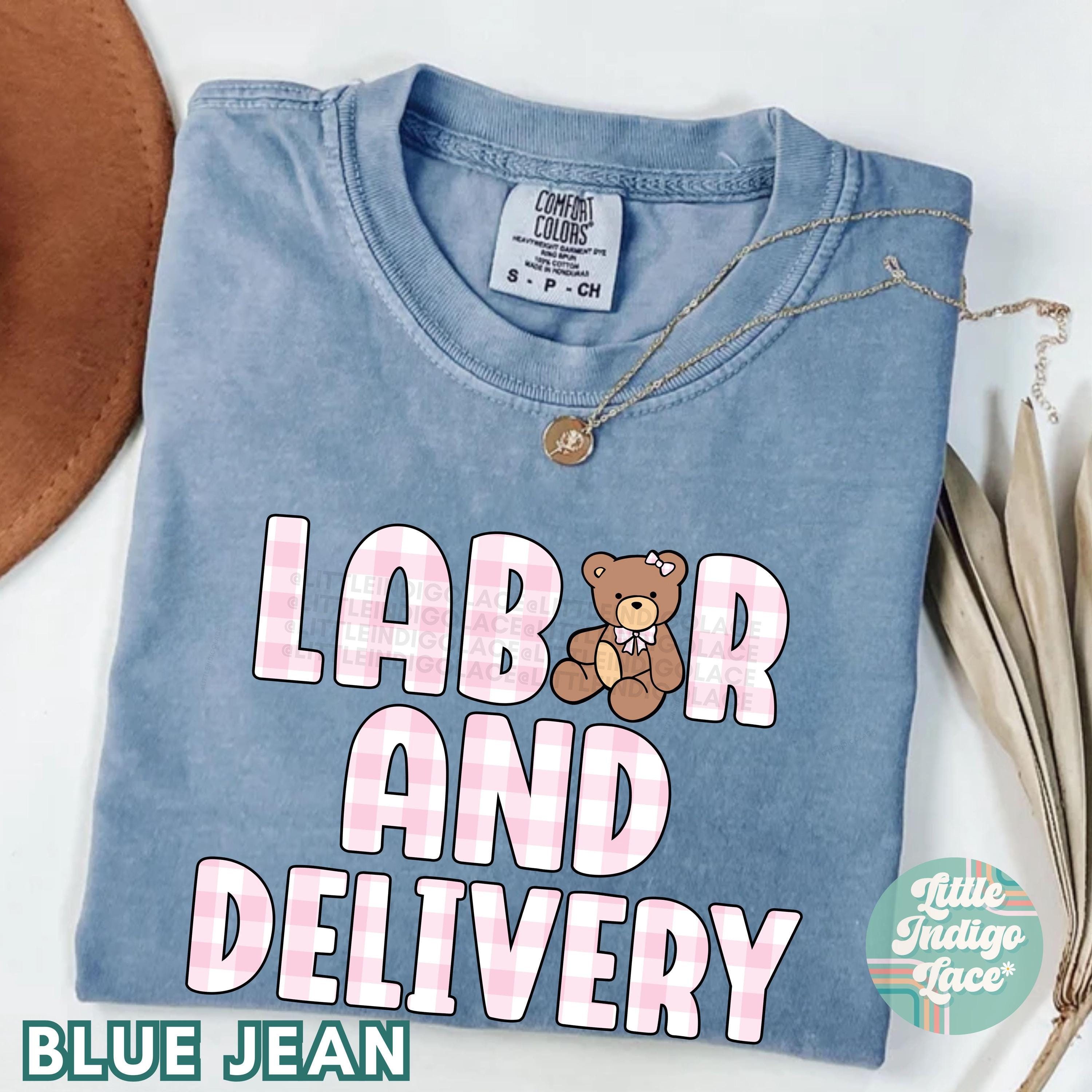 Coquette Labor and Delivery Shirt, Bow L&D Nurse Tshirt, Gift for L and D Nurse Retirement, Gingham Obstetrics Unit Tee, OBGYN T-Shirt