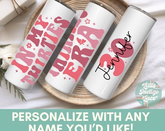 In My Thirties Era Personalized Tumbler, 30th Birthday Gift For Her, Dirty 30 Gift, In my 30s era Iced Coffee Cup, 30th birthday party