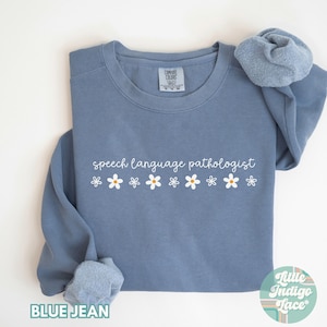 Speech Language Pathologist Therapist Comfort Colors Sweatshirt SLP Therapy Minimal Speechie Pathology Grad Gift SLPA Crewneck Sweater