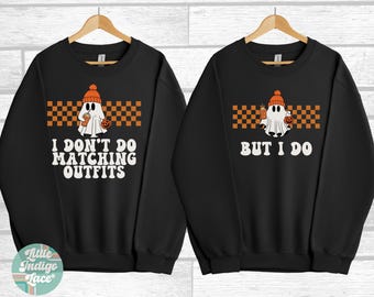 Funny Couples Halloween Sweatshirts, Couple Halloween Shirts, Couple Sweaters, Funny Halloween T-Shirt Matching Halloween TShirts, Parents