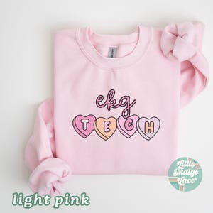 Valentines EKG Tech Sweatshirt, CET Sweater, Gift for Electrocardiograph Technician Grad, ECG Crewneck, Ekg Technician Sweater, Cardiac
