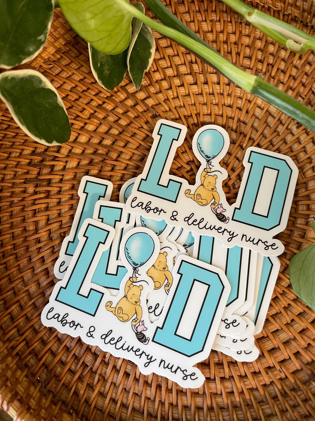 Pooh Labor and Delivery Nurse Sticker Cute L&D Nurse Sticker Pink ...