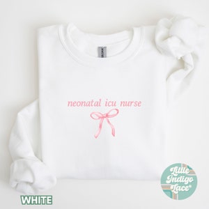 Coquette Bow NICU Nurse Sweatshirt,Neonatal Intensive Care Unit Nurse Sweater, Gift for Nicu Nurse, Neonatal ICU Rn Sweatshirt, Nicu Squad
