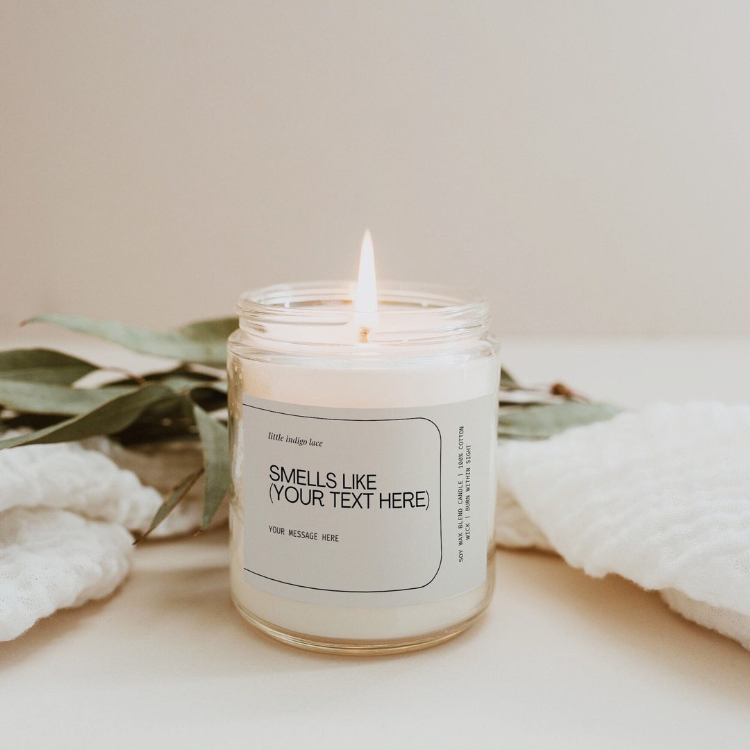 Smells Like Personalized Gift Message Candle, Smells Like Candle Custom