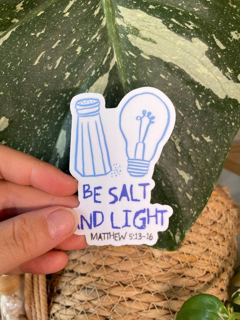 Be Salt and Light Christian Sticker, Waterproof Sticker for Bible ...