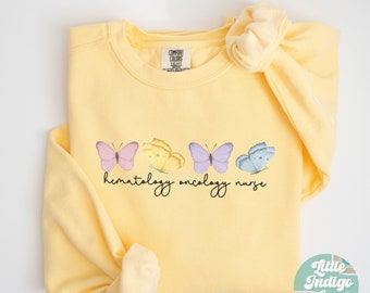 Hematology Oncology Nurse Sweatshirt, Hem Onc RN Sweatshirt, Gift for Hem-Onc Nurse, Oncology Unit Nurse Sweater, Peds Hem Onc Nurse