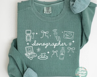 Coquette Sonographer Sweatshirt Sonography Sweater Ultrasound Tech Sweatshirt Gift for Sono Tech Grad RDMS Crewneck OB Sonographer Obgyn Tee