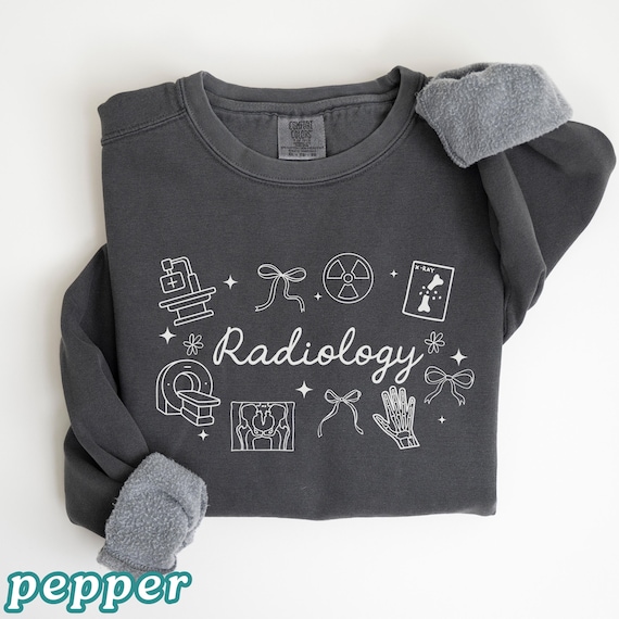Coquette Radiology Sweatshirt Comfort Colors, X-Ray Tech Doodle Crewneck, Rad Tech Sweater, Radiology Nurse Shirt, CT Tech Sweatshirt
