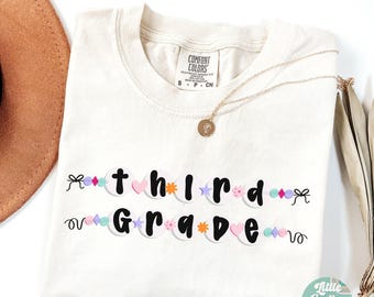 Bracelet Third Grade Teacher Shirt Comfort Colors, 3rd grade Teacher Tshirt, Back to School Teacher Shirt, Teacher Team Shirt, Matching Tees