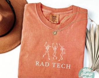 Skeleton X-Ray Shirt Pink Comfort Colors Tech Shirt Gift for Rad Technologist XRay Tech Tee Radiology Shirt MRI TShirt CT Tech T-Shirt