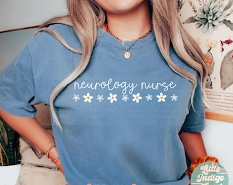 Minimal Neurology Nurse Shirt Comfort Colors Neuro Nurse T Shirt Gift for Neurology Rn Grad Brain Nurse Tee Neuro Science Neuro ICU Shirt