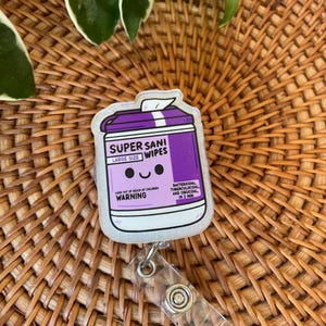 Sanitary Cloth Badge Reel Sanitizer Cloth Badge Gift for Nurse Registered Nurse Sani Cloth Medical Assistant Badge ICU Med Surg Aid Tech Cma image 6