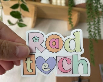 Groovy Radiology Waterproof Sticker for tumbler or laptop, gift for xray tech, radtechnologist sticker, radiologist sticker, ct mri x-ray