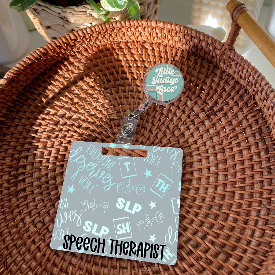 Slp Ribbons SLP Badge Buddy Gift for Speech Therapist Grad Student Speech Language ...