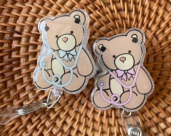 Bear Stethoscope LD Nurse Badge Reel Labor and Delivery Rn L & D Nurse OBGYN NICU Badge Gift Neonatal Icu Mother Baby Unit Tech Postpartum